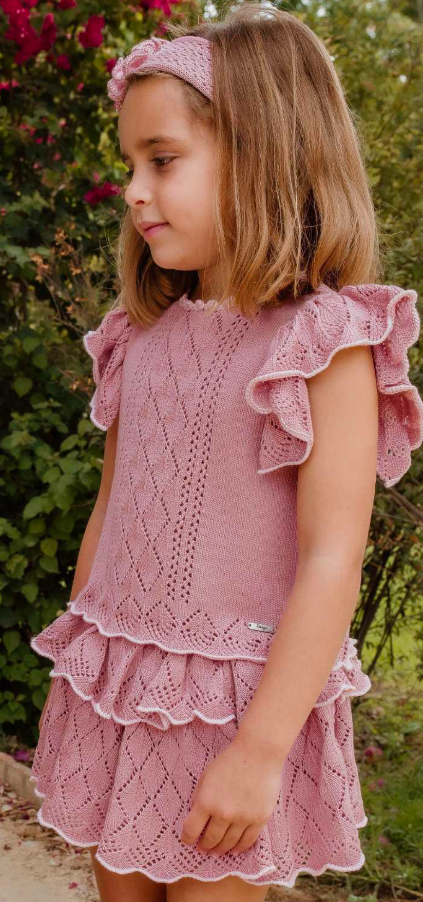 Mauve Two Piece Skirt Set